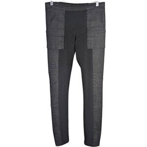 BCBGMAXAZRIA Connor Black & Charcoal patchwork Legging slim pants womens S